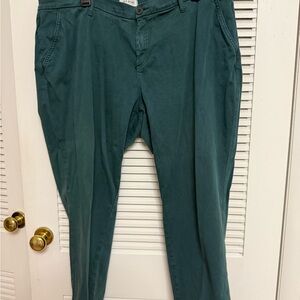 LILA RYAN Ankle Length Teal Chinos